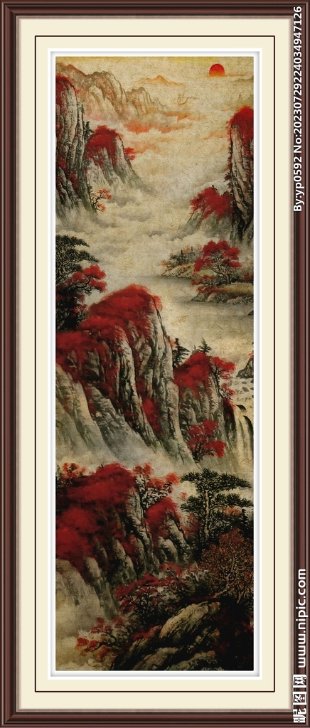 古画玄关山水画