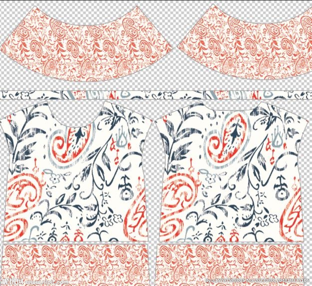 数码印花定位腰果