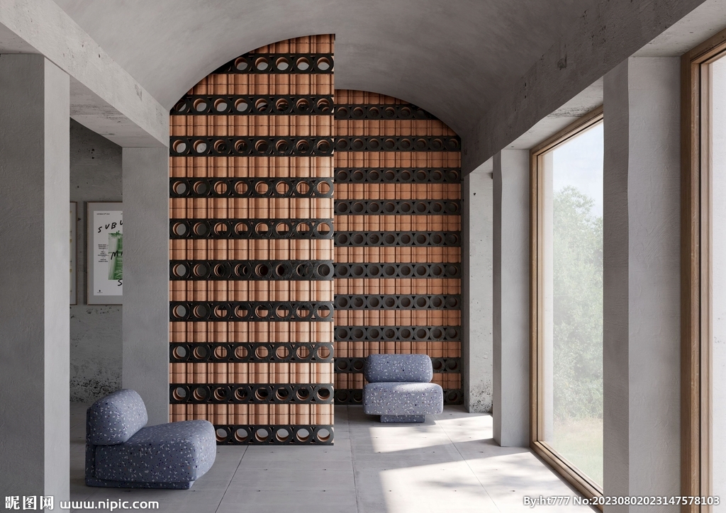 现代意式 瓷砖岩板效果图