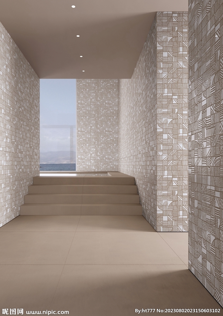 现代意式 艺术小砖 高端走廊