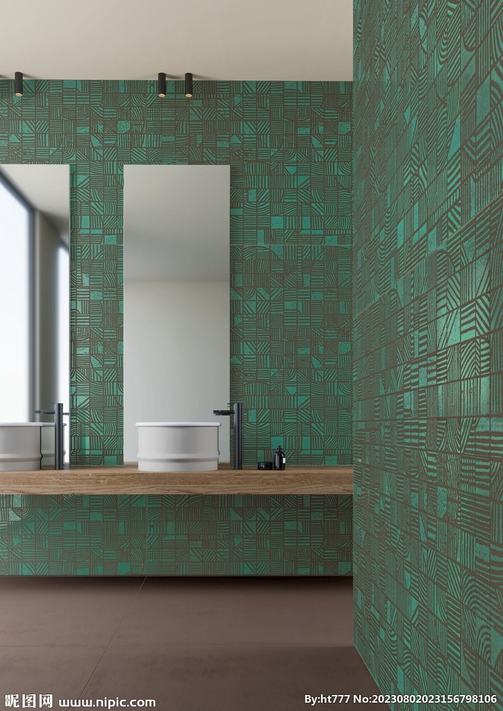 现代意式 艺术小砖卫浴空间