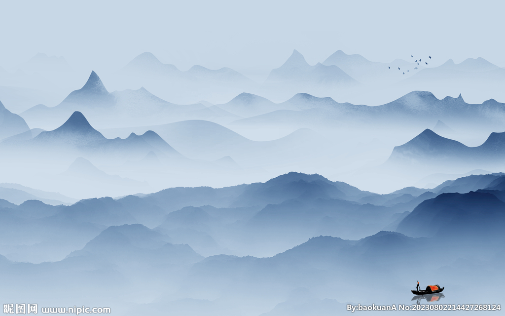 简约 最新背景山水 Tif分层