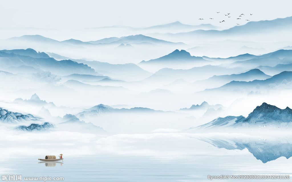 最新 高端客厅山水 Tif分层