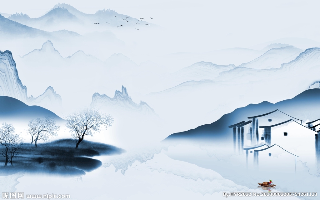 高雅 高档新款山水 tif分层