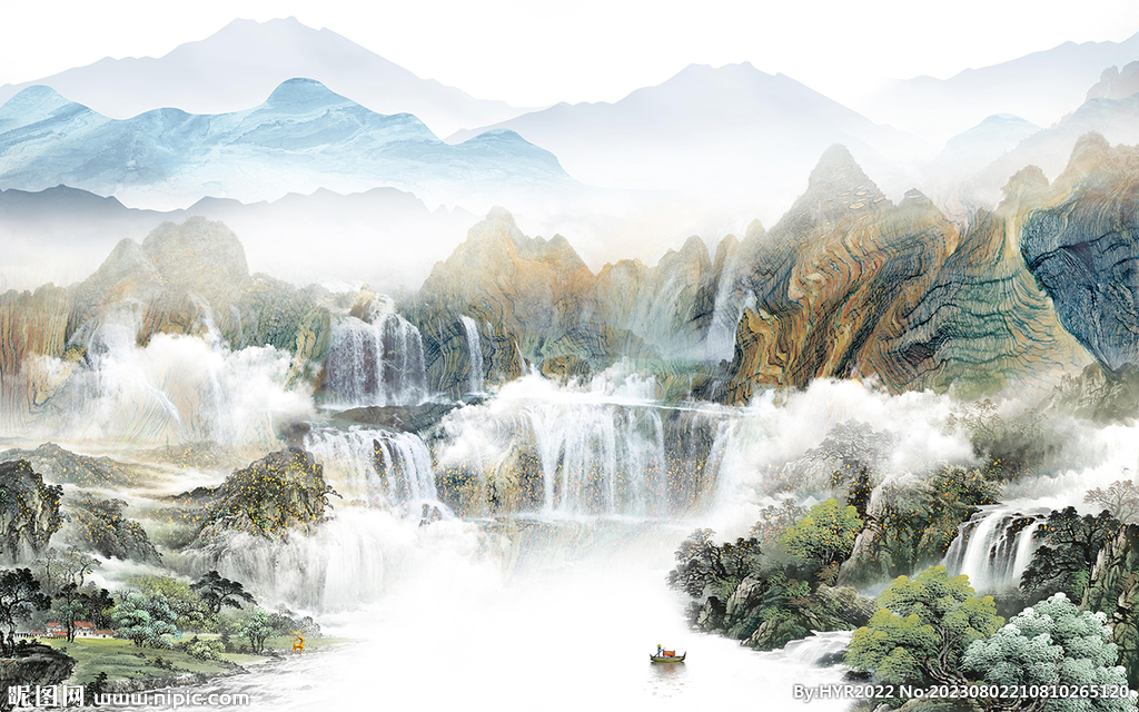 大气 高档新款山水 tif分层