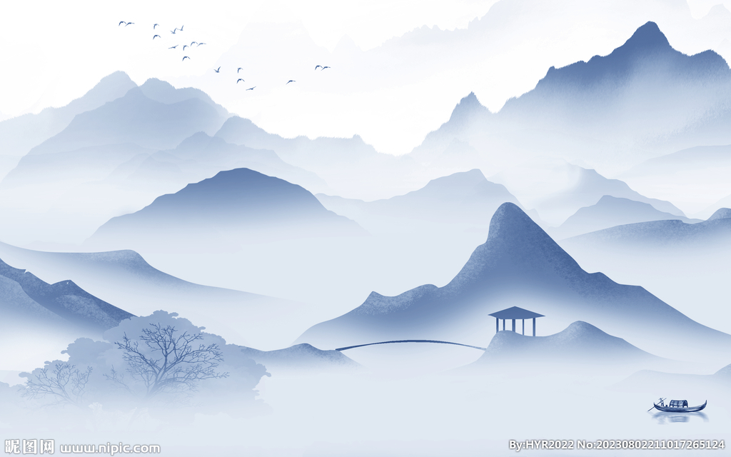 大气 高档新款山水 tif分层