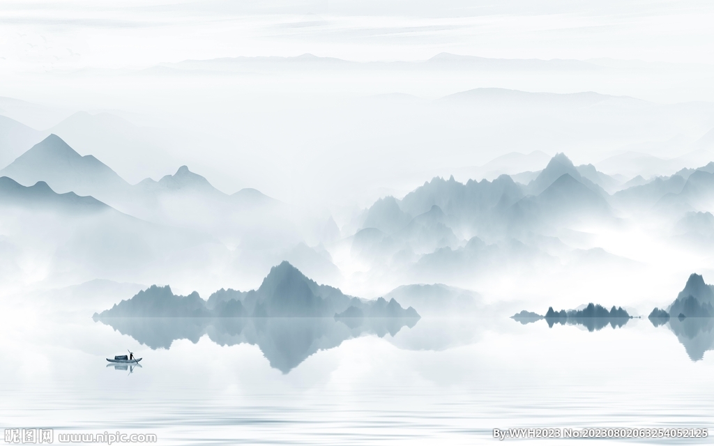 别墅 高清中式山水 Tif分层