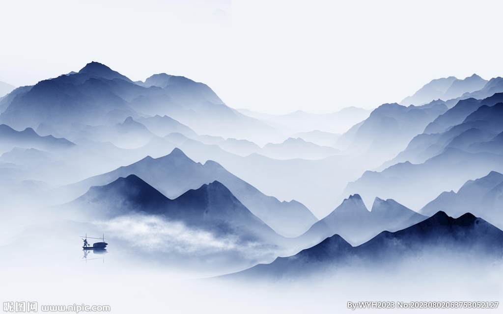 高端 高清中式山水 Tif分层