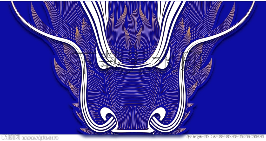 龙矢量背景蓝色