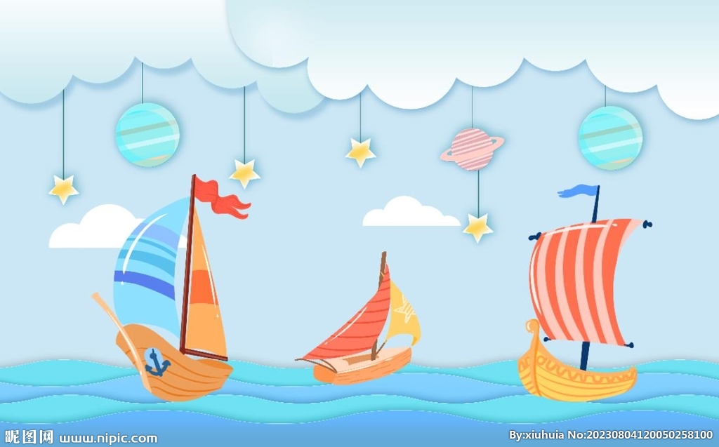 可爱男童房间壁画