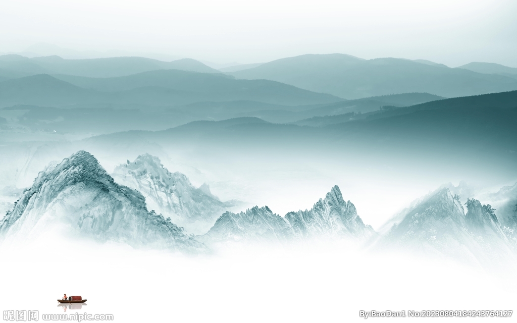 新品 现代高清山水 TiF分层