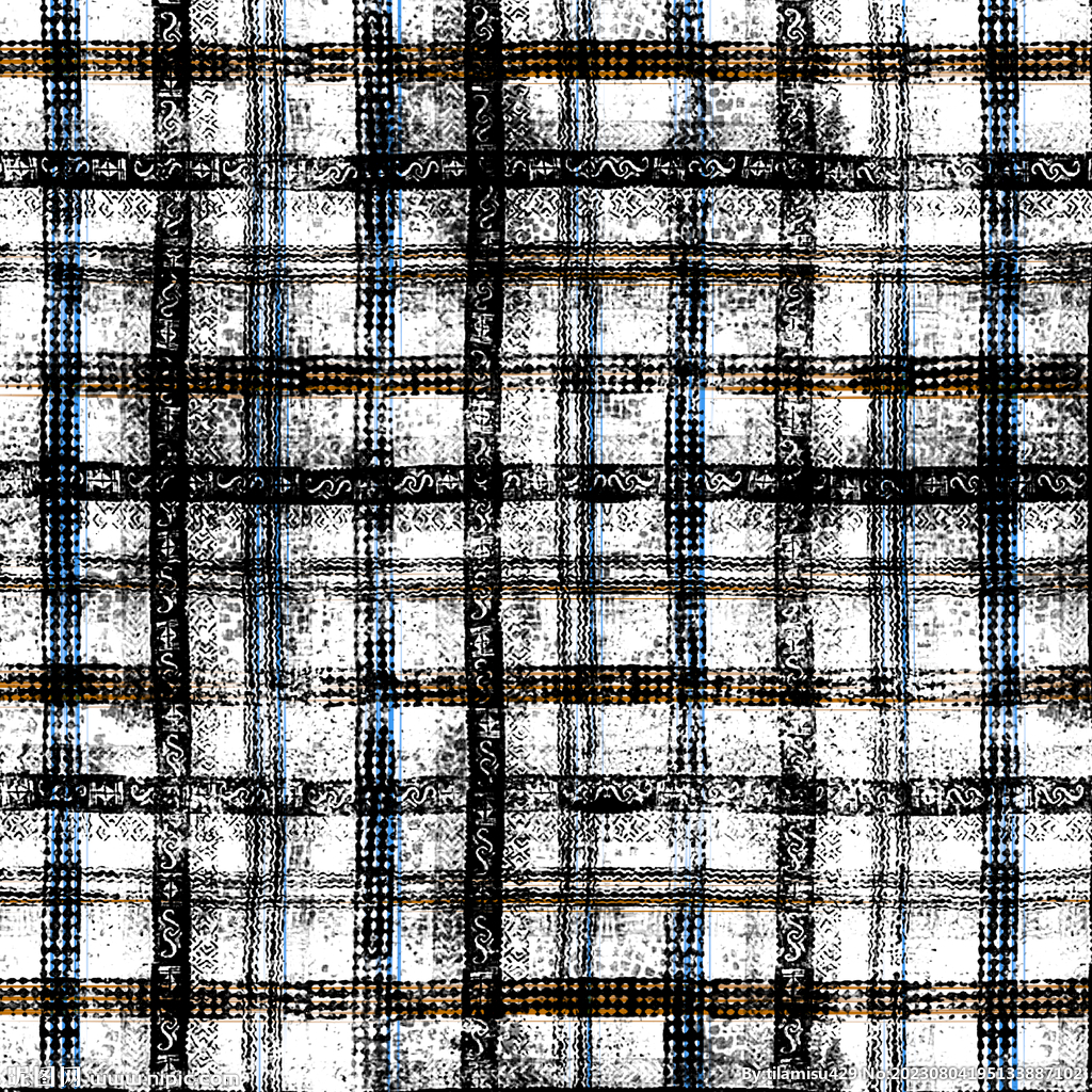 数码印花抽象格子
