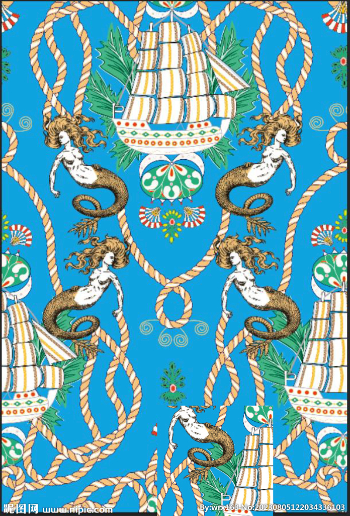 大牌 链条数码印花图片