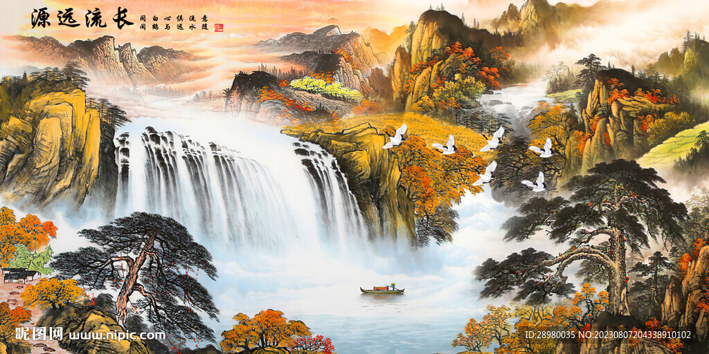 国画山水装饰画