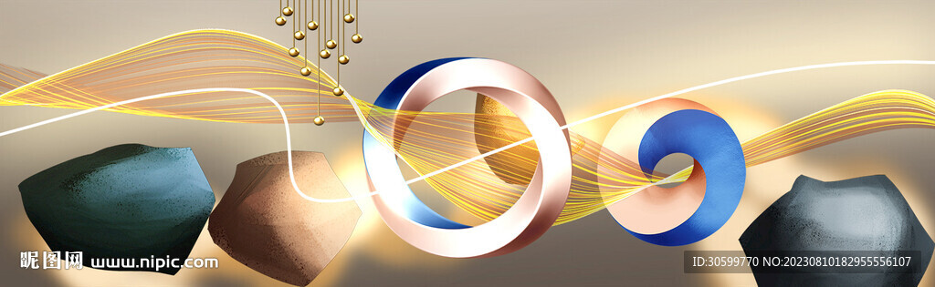 现代简约轻奢创意床头画