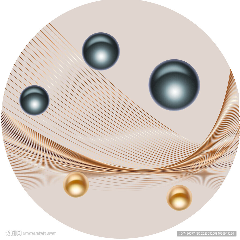 时尚圆球轻奢挂画装饰画