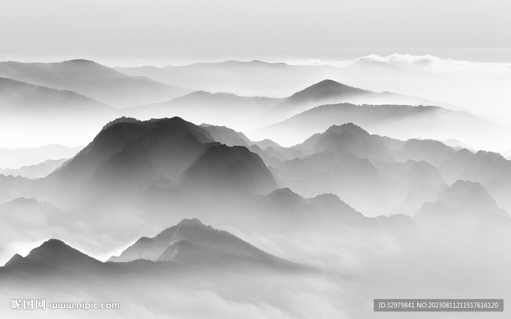 高雅 爆款灰色山水 TiF分层