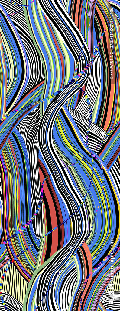 波浪竖条  条子 