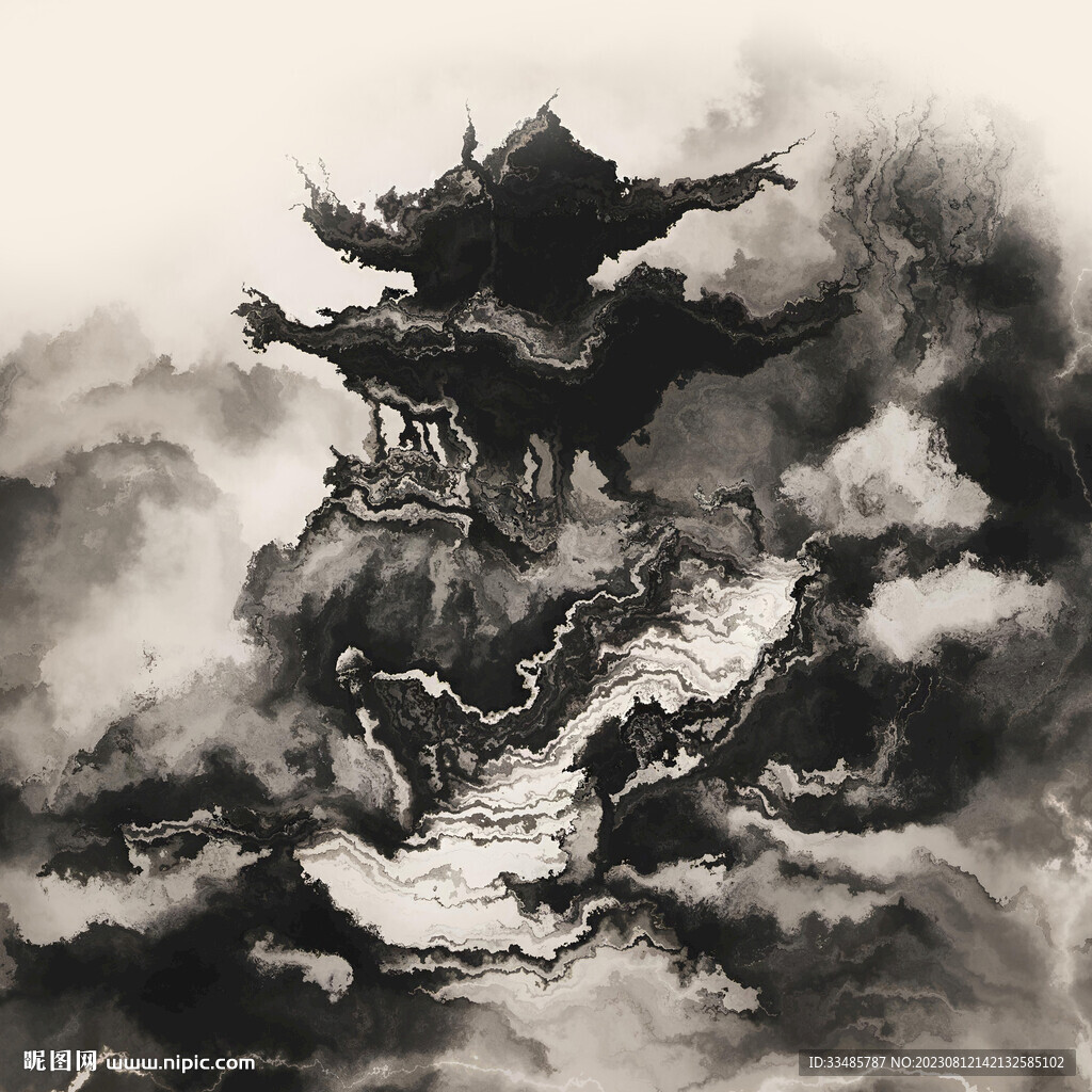 意境水墨山水画