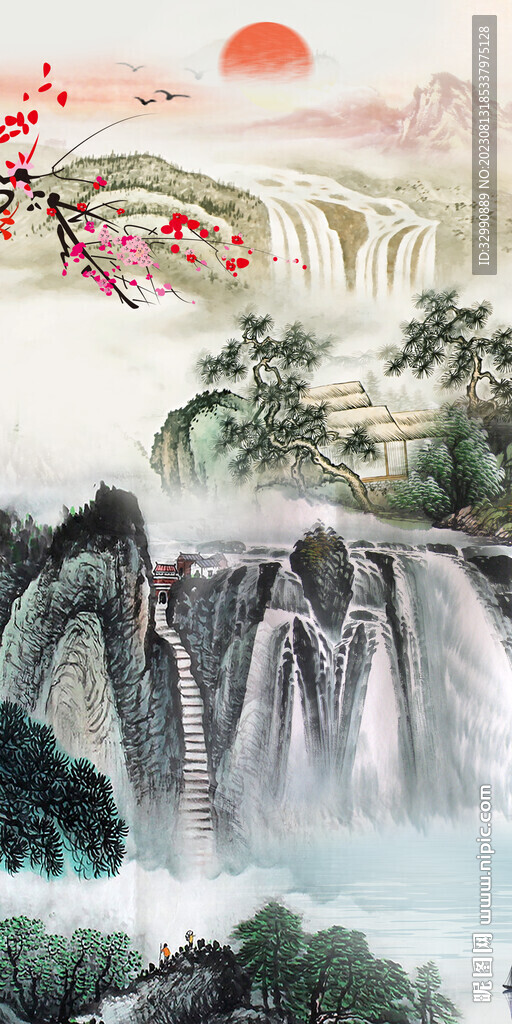 大气 新清晰玄关画 Tif分层