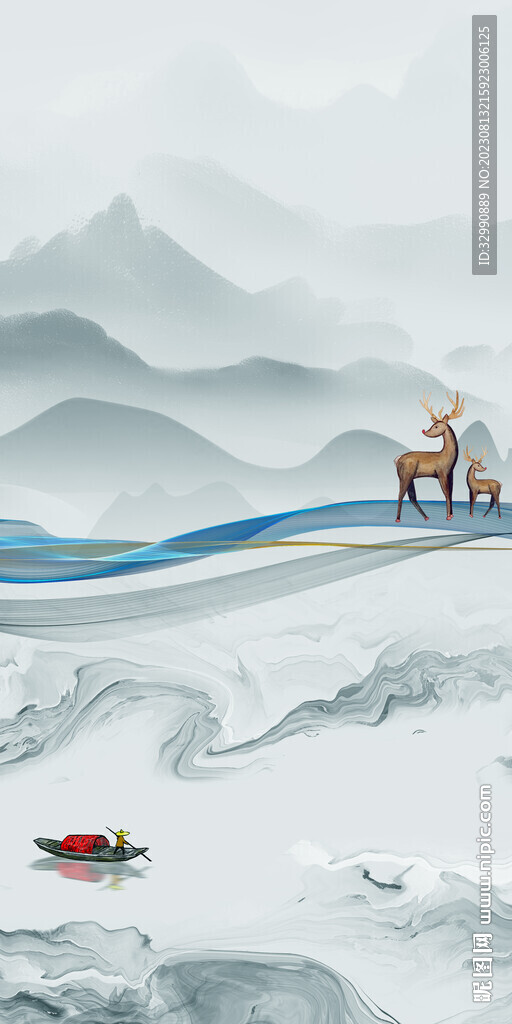 高清 新高端玄关画 tiF分层