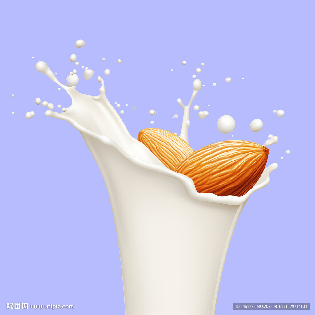 杏仁牛奶奶花分层图