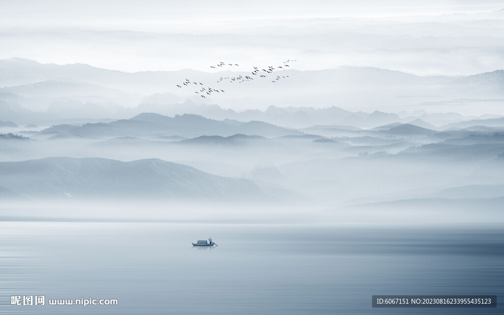 新中式意境水墨画