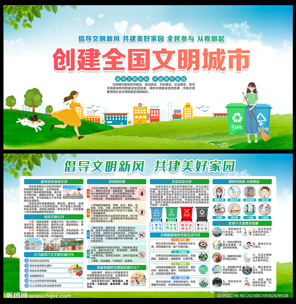 创建文明城市宣传栏