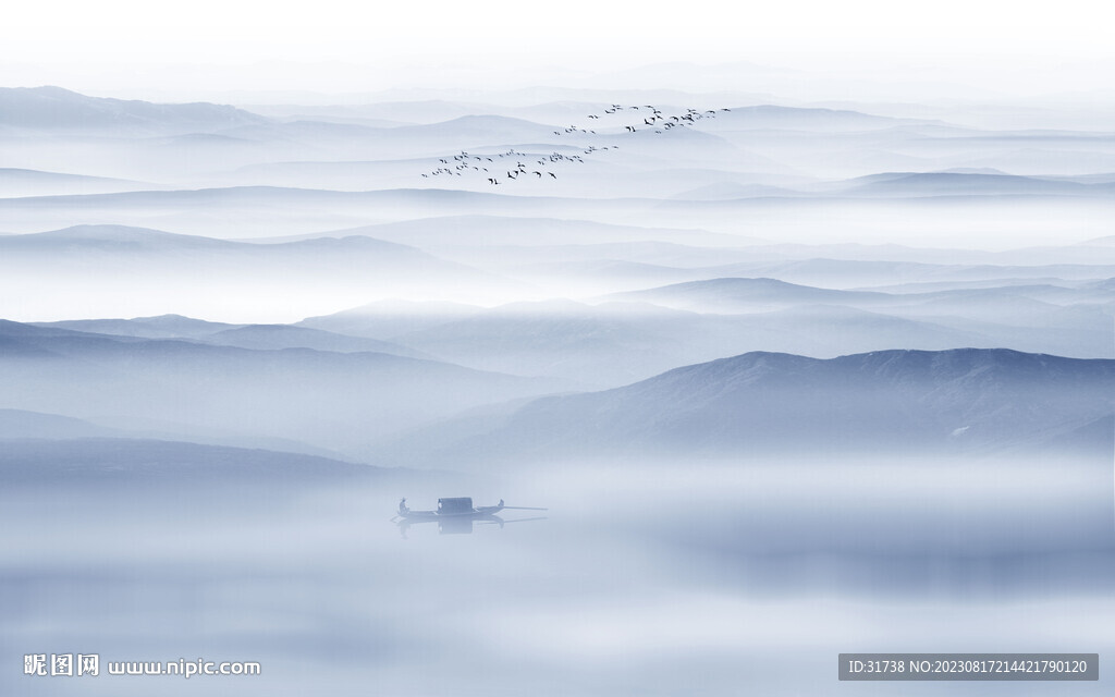 新中式山水墙画