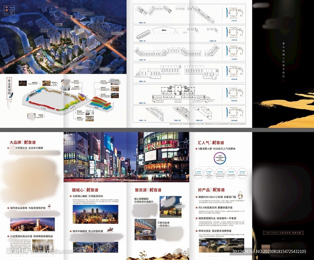 地产黑金商业宣传折页