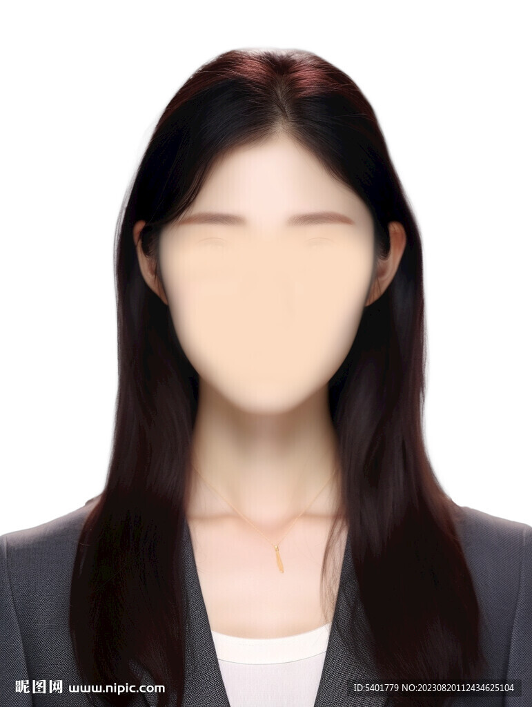 女士证件照换脸模板