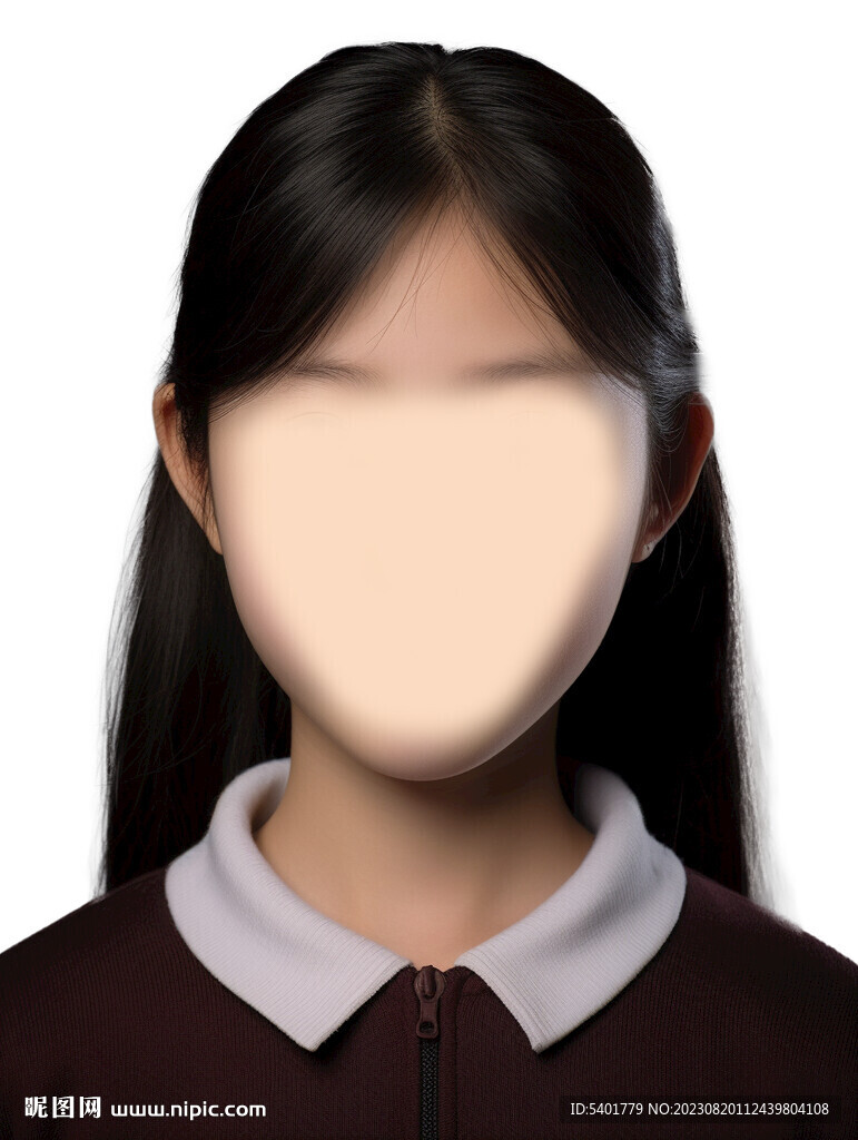 女学生证件照换脸模板