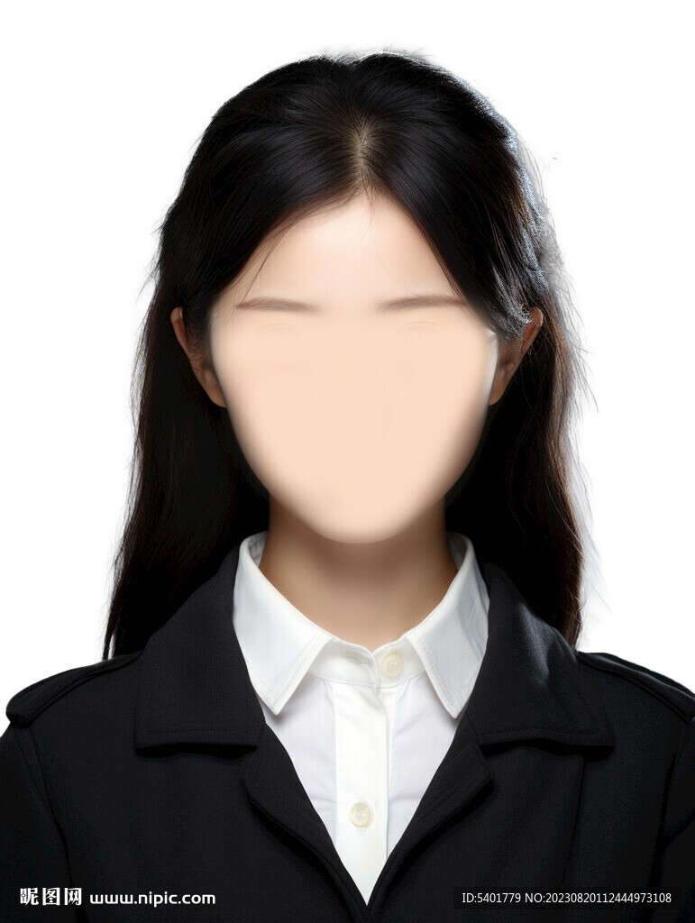女士证件照换脸模板