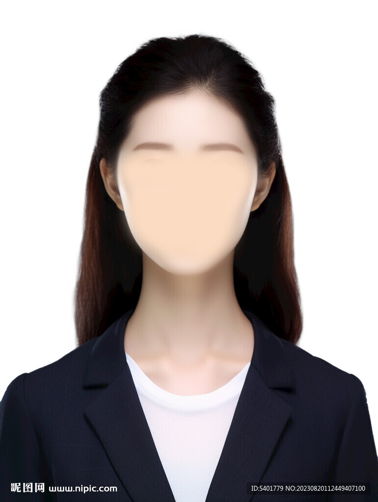 女士证件照换脸模板