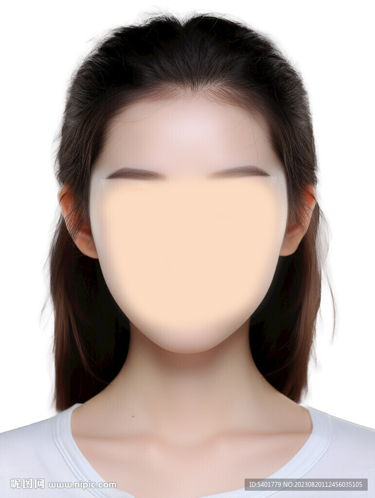 女士证件照换脸模板