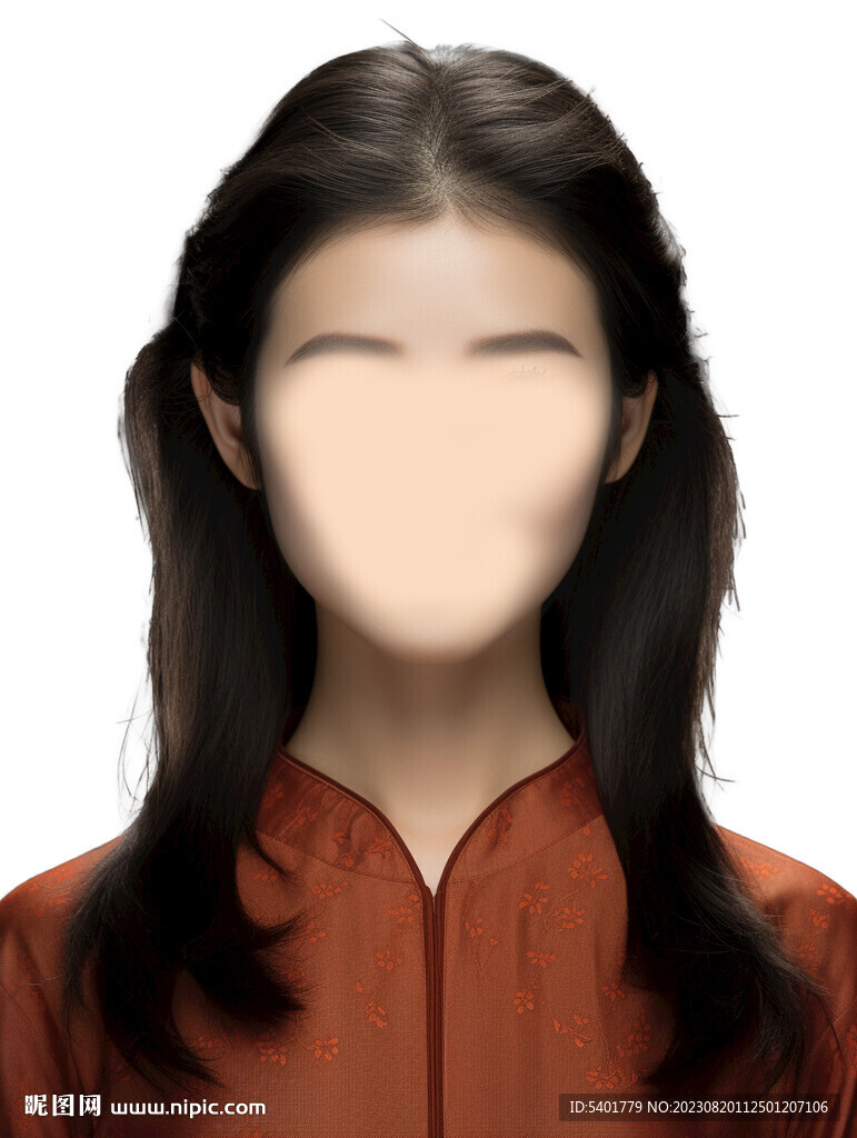 女士证件照换脸模板