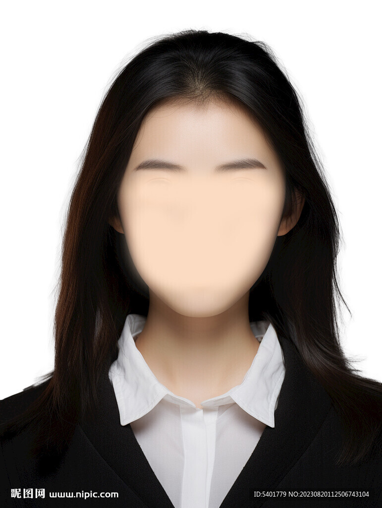 女士证件照换脸模板