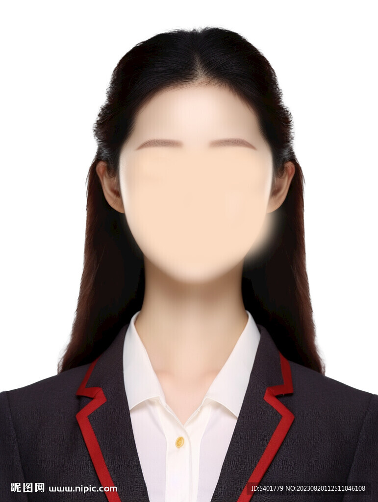 女士证件照换脸模板