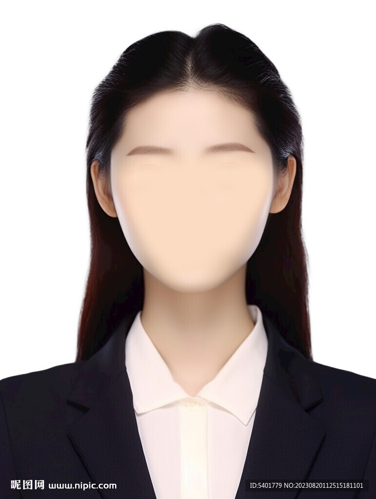 女士证件照换脸模板