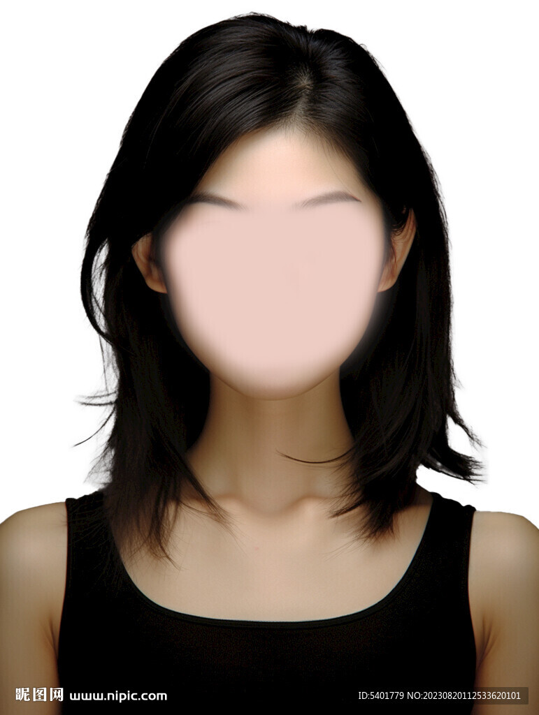 女士证件照换脸模板