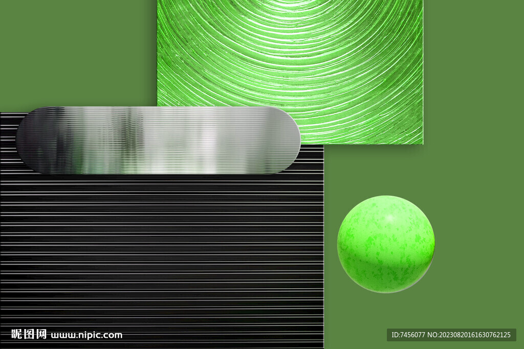 唯美几何水彩绿艺术挂画装饰画