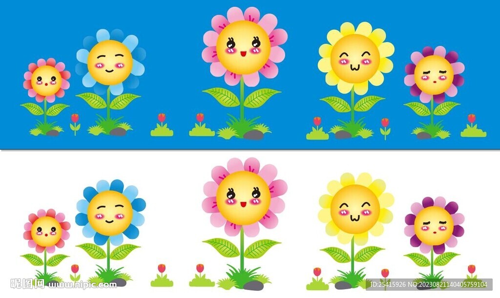 儿童花卉玻璃贴