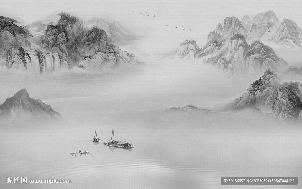 人气 新款灰色山水 TiF分层