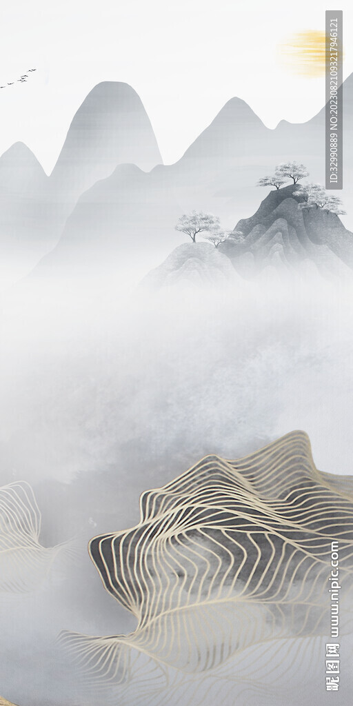 人气 最新款玄关画 Tif分层