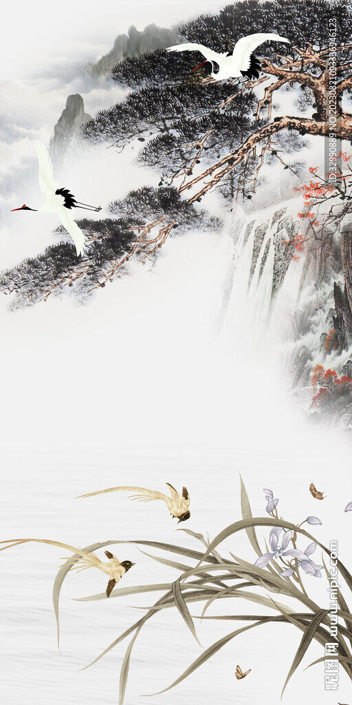 新品 简约新玄关画 Tif分层