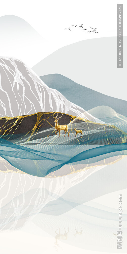 高档 现代新玄关画 TiF分层