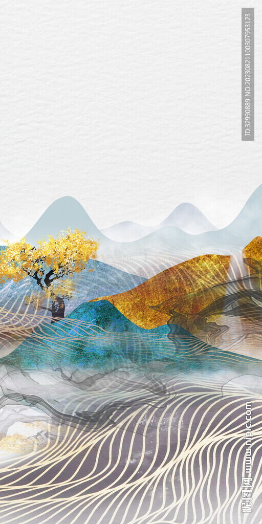 大气 现代新玄关画 TiF分层