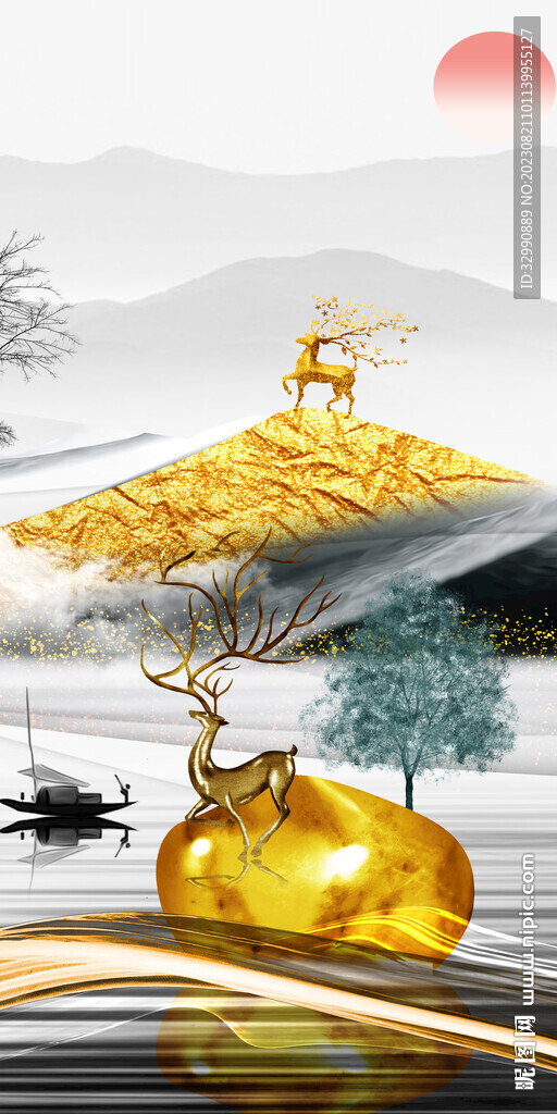 新款 大气新玄关画 TiF分层