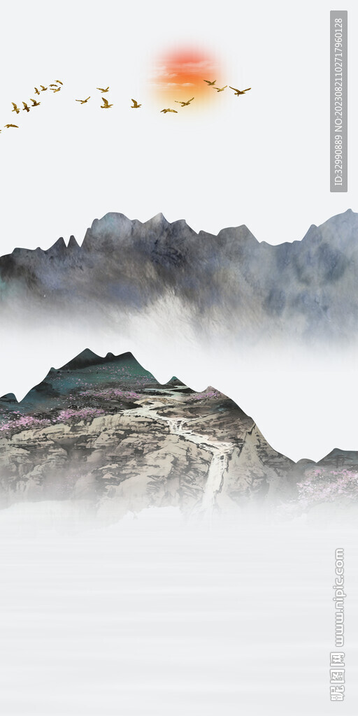 新品 简约新玄关画 Tif分层