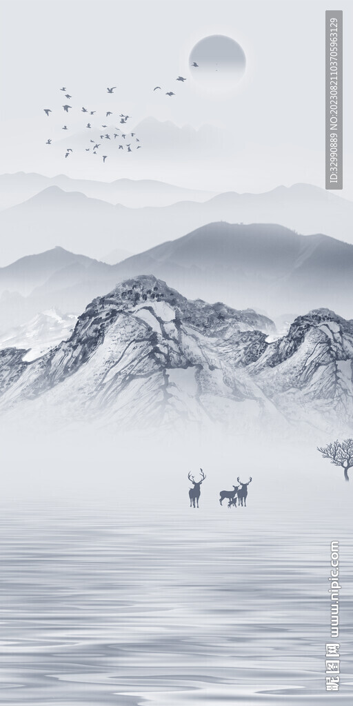 高档 简约新玄关画 Tif分层